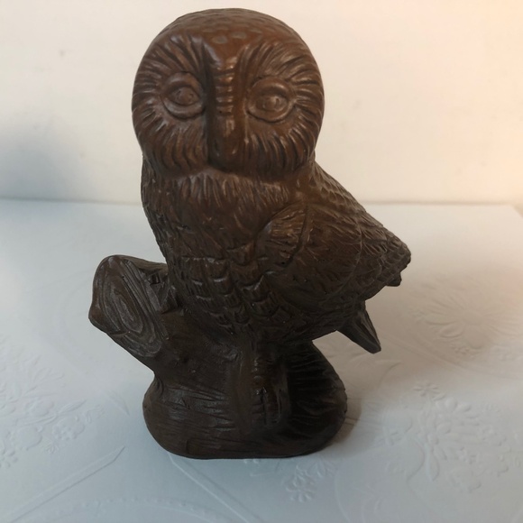 Vtg Red Mill Brown Owl 4" Figurine USA Crushed Pecan Shells Composite 1987 - Picture 1 of 7
